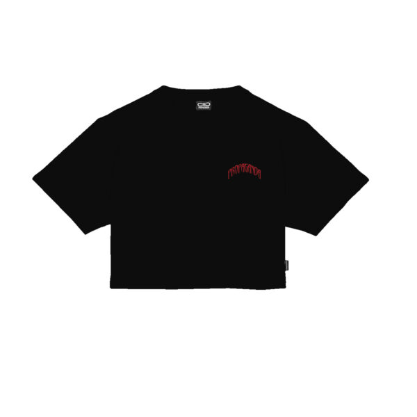 Propaganda Triangle Bengala Crop Top Tee – Black Saldi Di Fabbrica