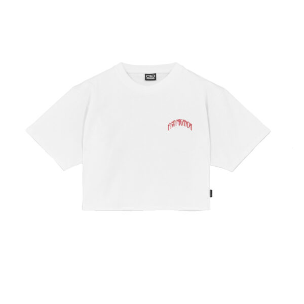 Propaganda Triangle Bengala Crop Top Tee – White I Più Venduti