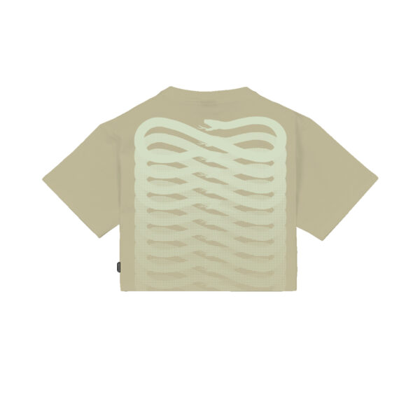 Propaganda Ribs Woman Crop Top Tee – Gravel 2025