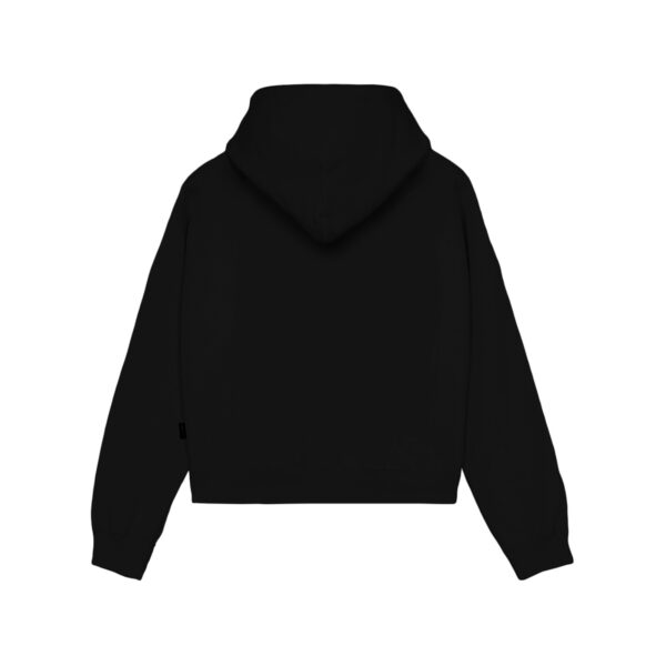 Propaganda Logo Embrodery Woman Crop Top Hoodie – Black Pezzi Unici