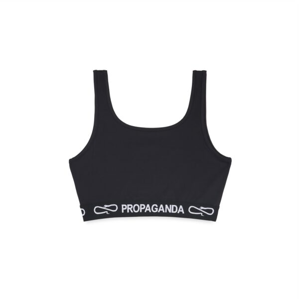 Propaganda Logo Woman Crop Top Vest – Black Fino Al -60%
