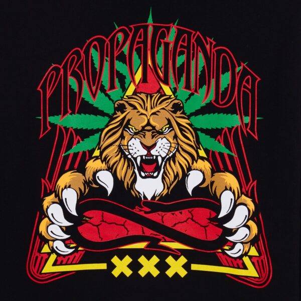 Propaganda Triangle Lion Hoodie – Black 2025