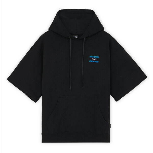 Propaganda Propaganda x ilMuretto Hoodie Short Sleeve – Black In Linea