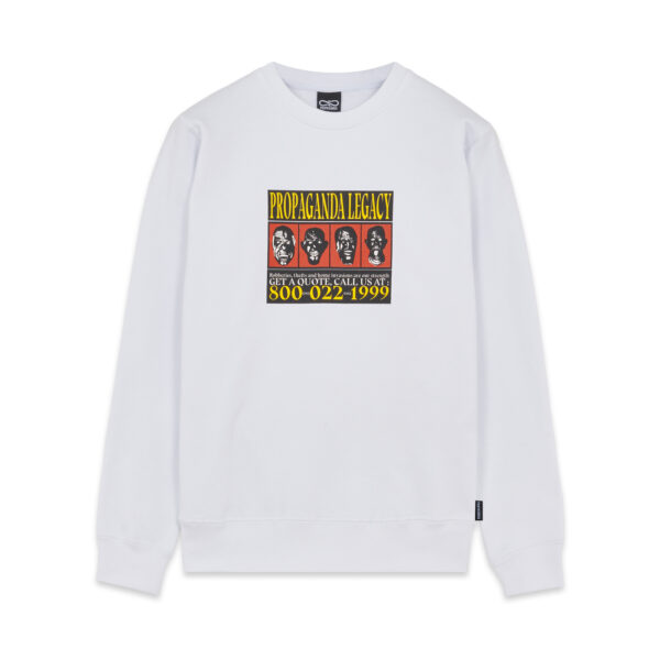 Propaganda Wanted Crewneck – White Offerta per la Festa della Mamma