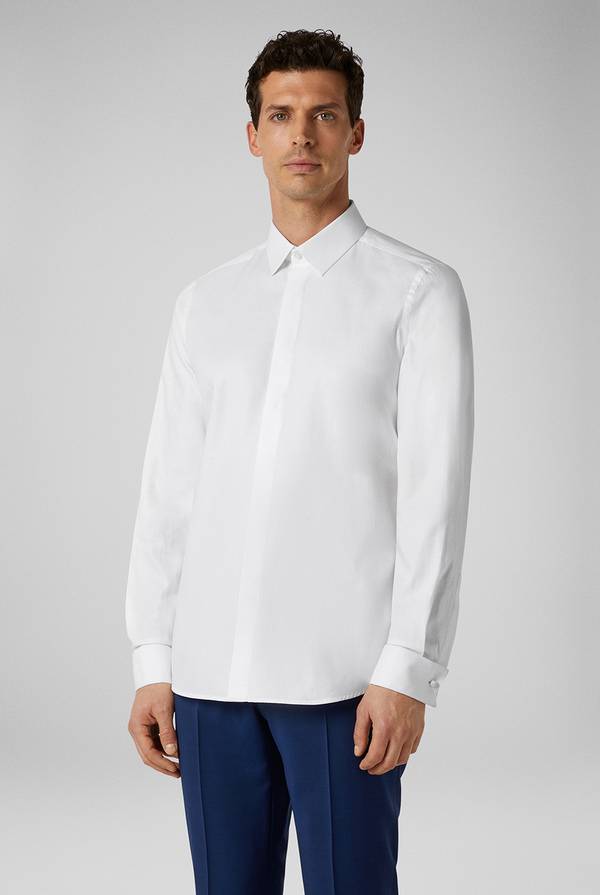 Pull Pal Zileri Camicia in puro cotone della linea Cerimonia con micro disegnature In Saldo