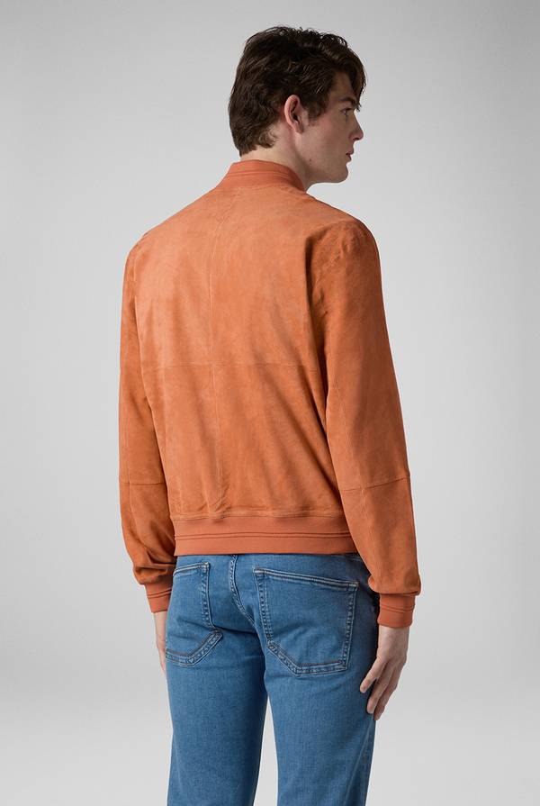 Pull Pal Zileri Bomber in suede color albicocca Sconto