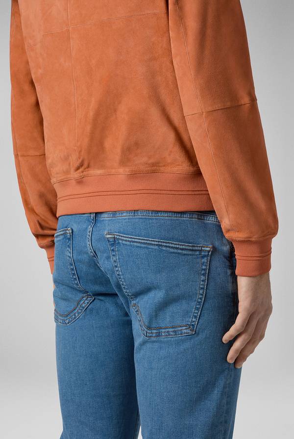 Pull Pal Zileri Bomber in suede color albicocca Sconto