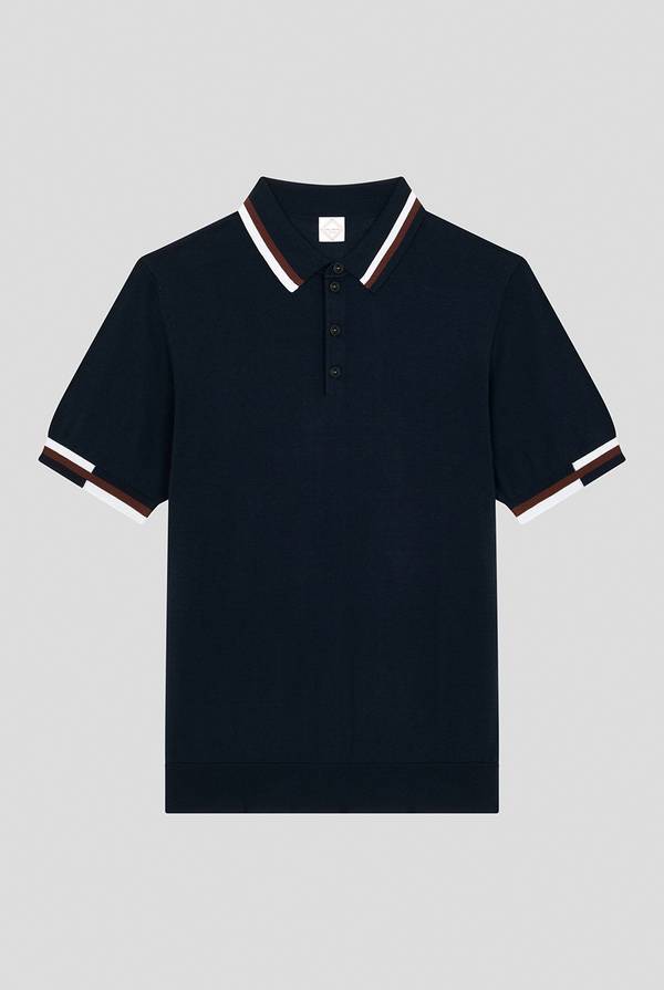 Pull Pal Zileri Polo in maglia con dettagli a contrasto