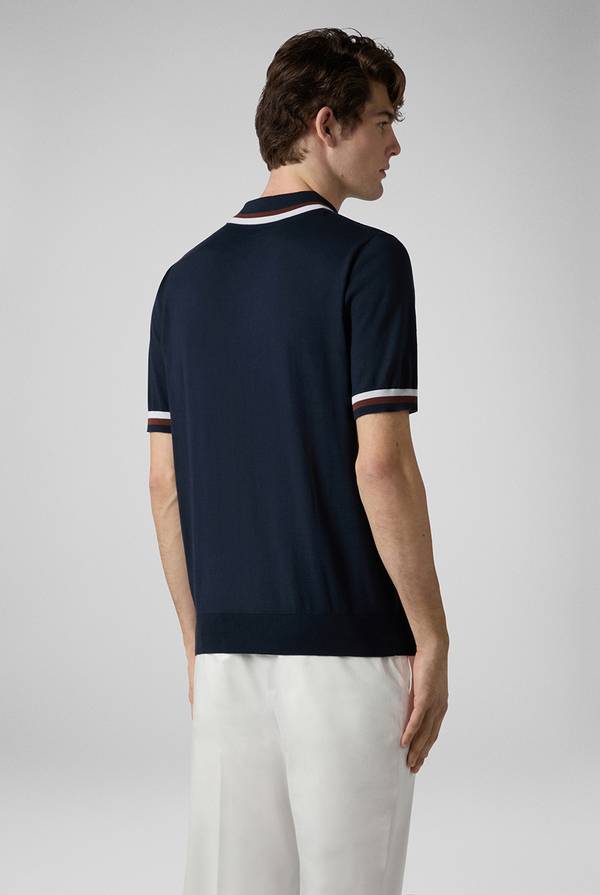 Pull Pal Zileri Polo in maglia con dettagli a contrasto In Vendita