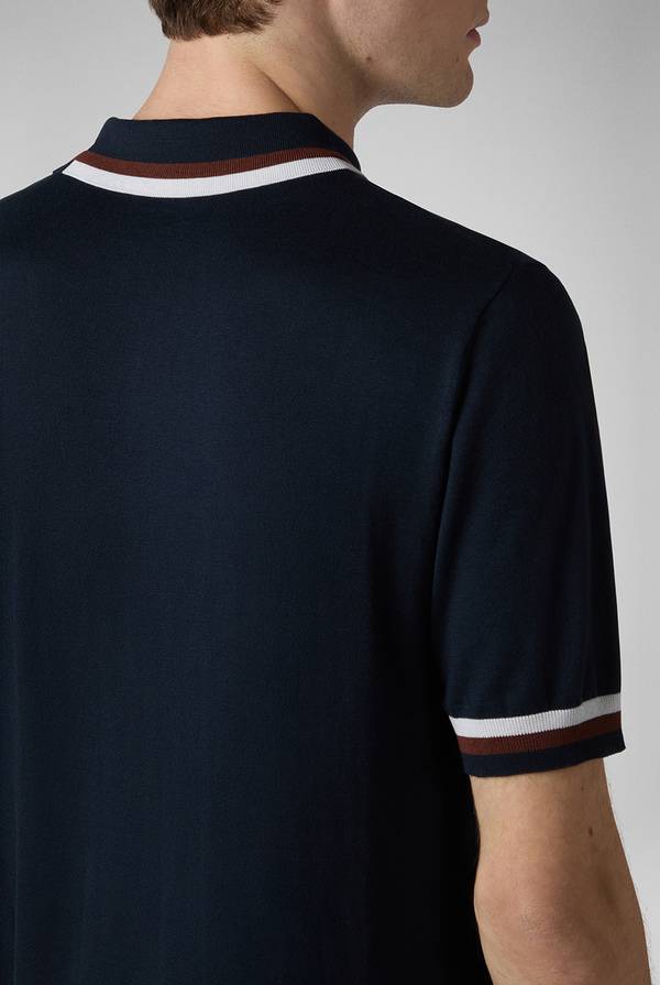 Pull Pal Zileri Polo in maglia con dettagli a contrasto In Vendita