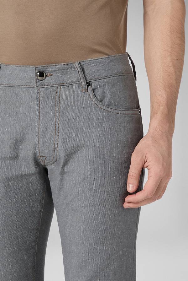 Pull Pal Zileri Denim 5 tasche effetto lino Vendite Flash