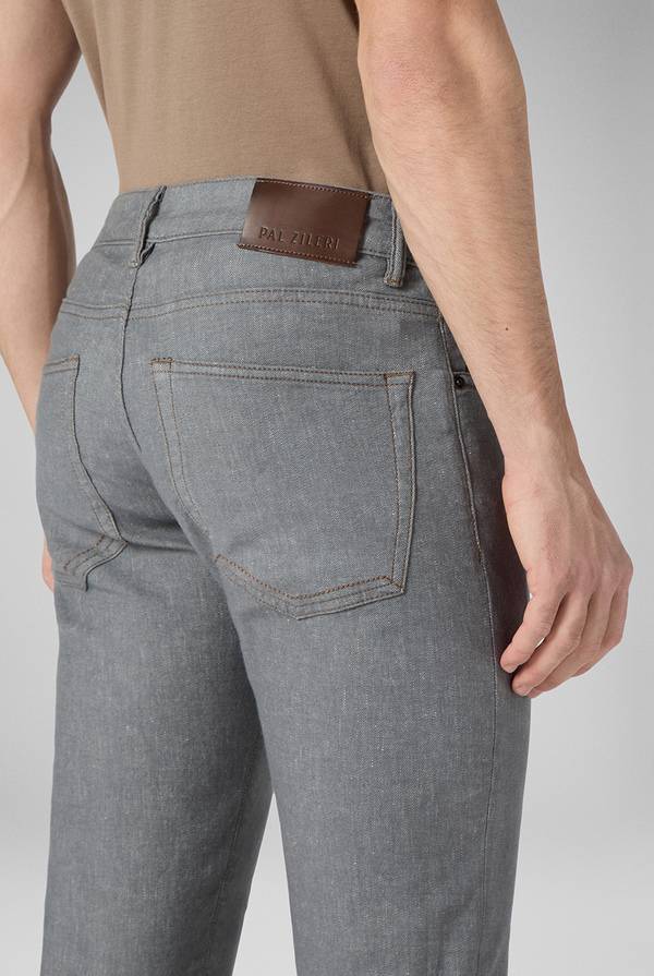 Pull Pal Zileri Denim 5 tasche effetto lino Vendite Flash