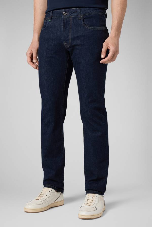 Pull Pal Zileri Denim 5 tasche lavaggio scuro Vendita