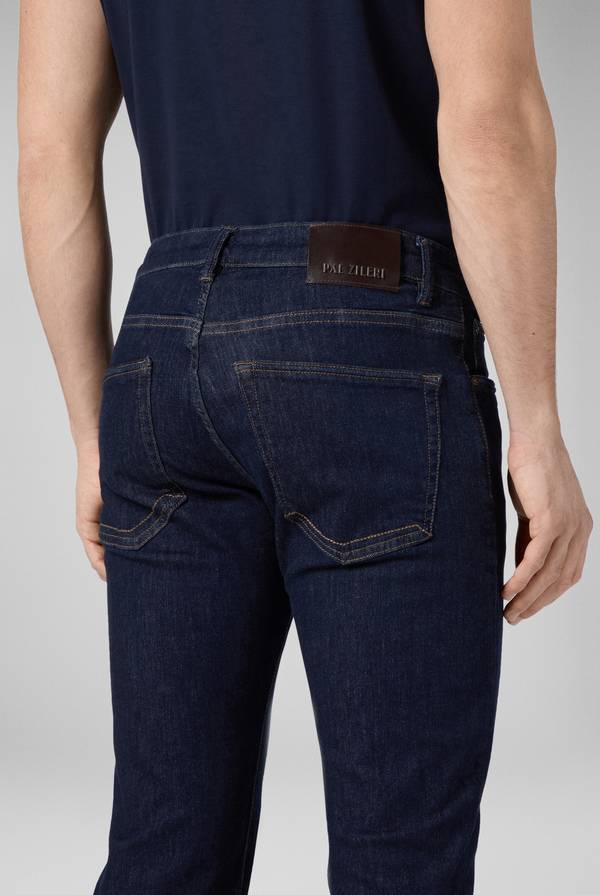 Pull Pal Zileri Denim 5 tasche lavaggio scuro Vendita