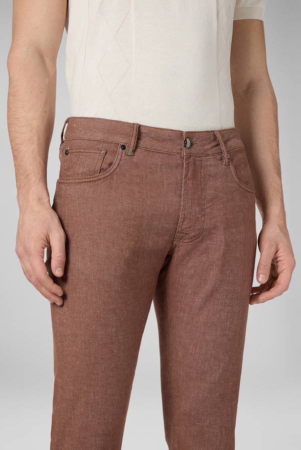 Pull Pal Zileri Denim 5 tasche effetto lino Spedizione Gratuita