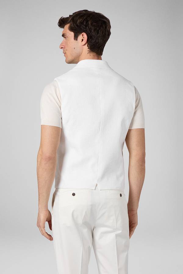 Pull Pal Zileri Gilet doppiopetto bianco con macro bottoni In Saldo