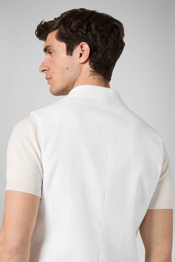 Pull Pal Zileri Gilet doppiopetto bianco con macro bottoni In Saldo