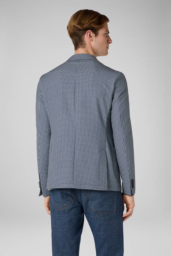 Pull Pal Zileri Giacca Effortless in jersey con motivo pied de poule Nuova