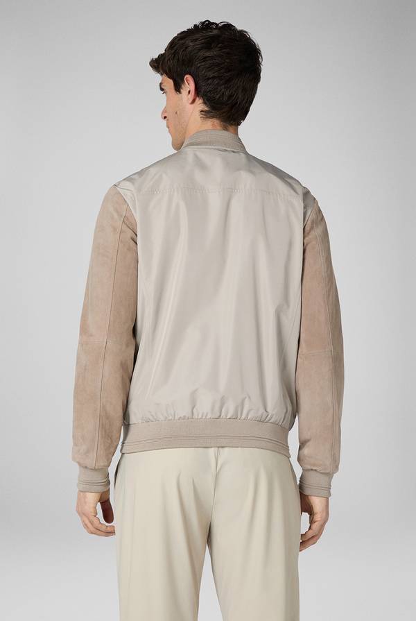 Pull Pal Zileri Bomber beige in nylon e suede 2025