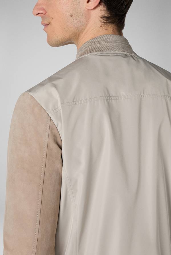 Pull Pal Zileri Bomber beige in nylon e suede 2025