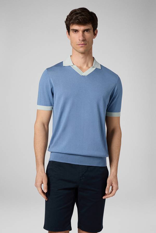 Pull Pal Zileri Polo a maniche corte con scollo a V In Linea