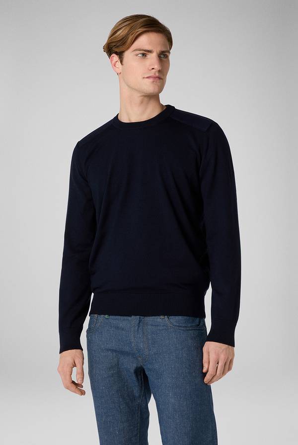 Pull Pal Zileri Girocollo in lana con dettagli in nylon Nuovo