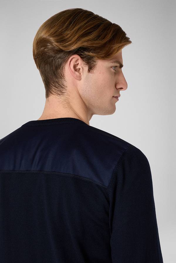 Pull Pal Zileri Girocollo in lana con dettagli in nylon Nuovo