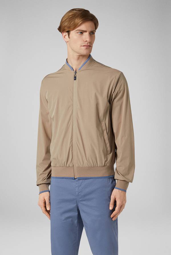 Pull Pal Zileri Bomber in soft shell color tortora Spedizione Gratuita