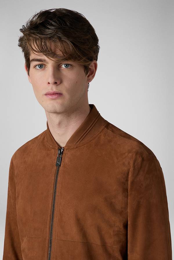 Pull Pal Zileri Bomber in suede marrone Qualità Garantita