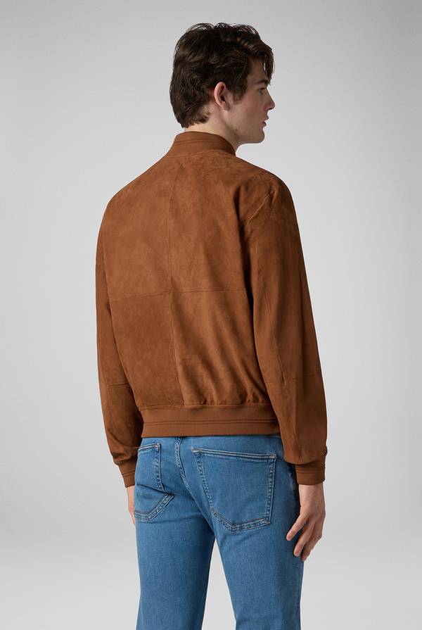 Pull Pal Zileri Bomber in suede marrone Qualità Garantita