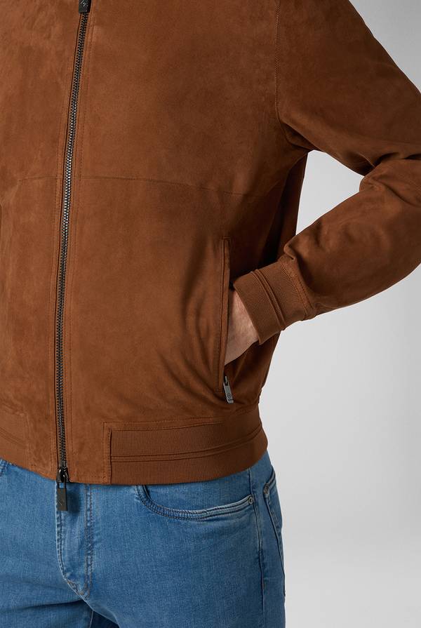 Pull Pal Zileri Bomber in suede marrone Qualità Garantita