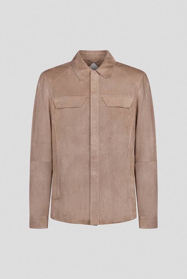 Pull Pal Zileri Overshirt in suede e nappa micro perforata Fino Al -60%