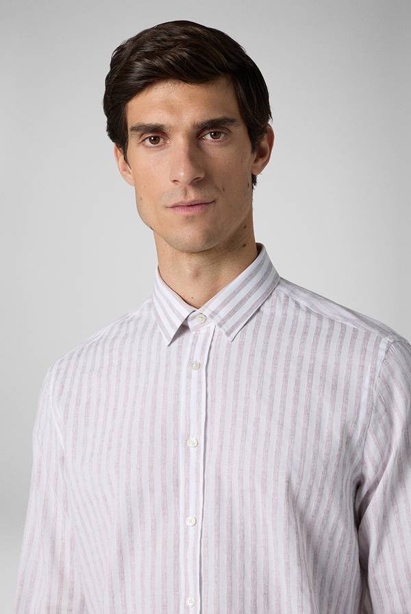 Pull Pal Zileri Camicia a macro righe bianche e azzurre Vendita Economica