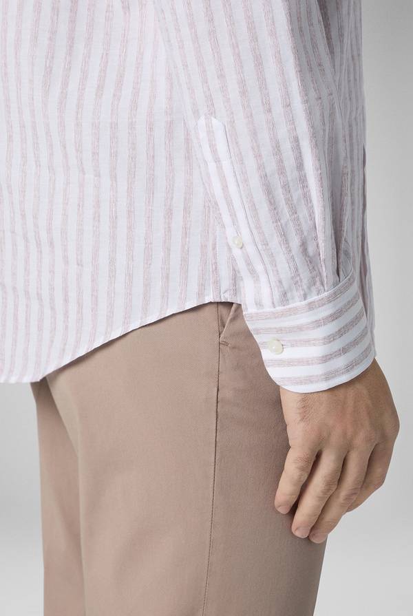 Pull Pal Zileri Camicia a macro righe bianche e azzurre Vendita Economica