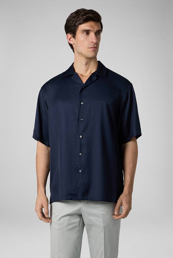 Pull Pal Zileri Camicia bowling blu navy I Più Venduti