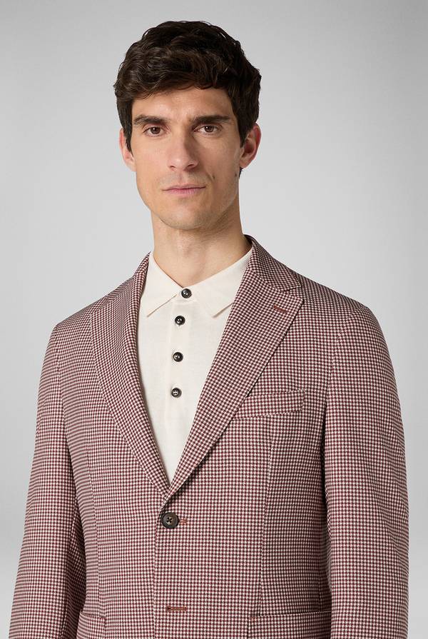 Pull Pal Zileri Giacca Effortless in jersey con motivo pied de poule Shopping Online