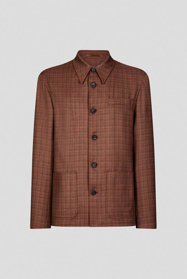 Pull Pal Zileri Giacca camicia con motivo micro check