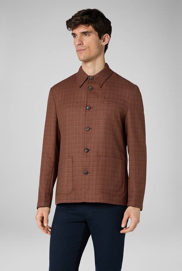 Pull Pal Zileri Giacca camicia con motivo micro check Online Outlet