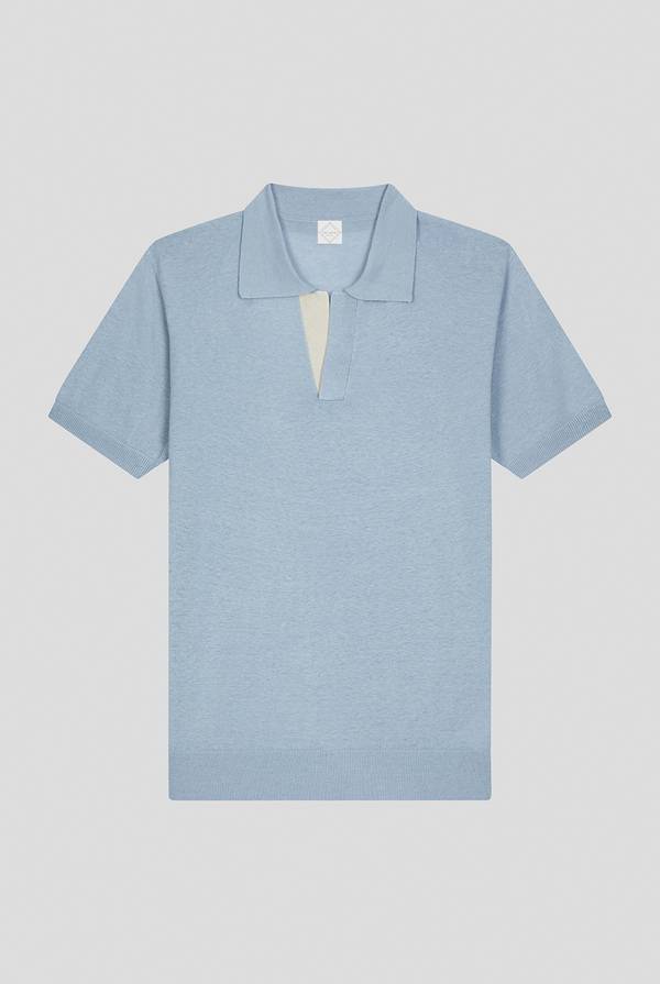 Pull Pal Zileri Polo in maglia di lino e seta