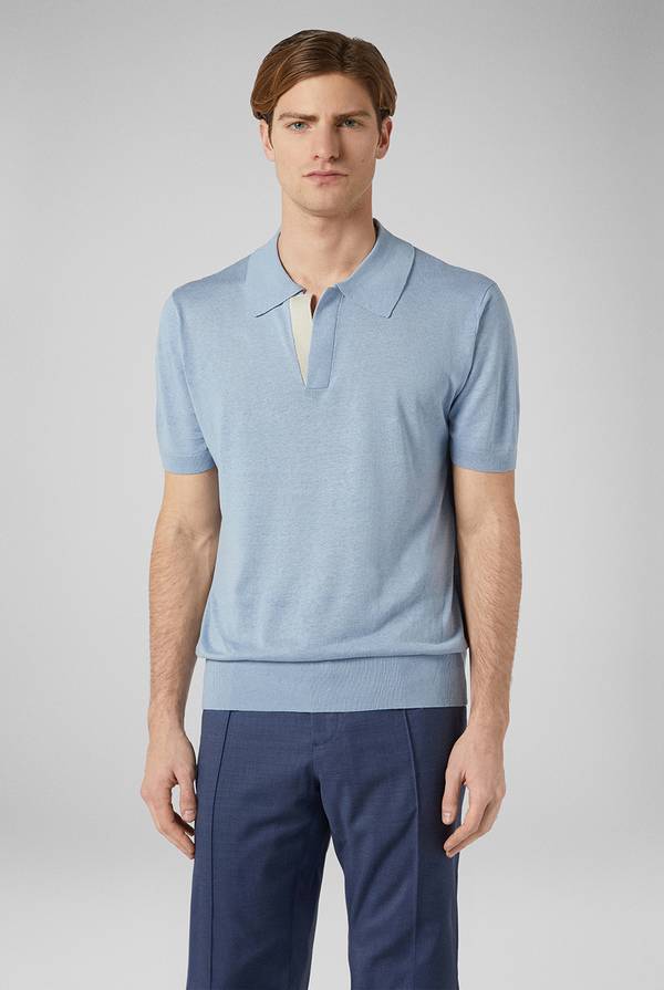 Pull Pal Zileri Polo in maglia di lino e seta Qualità