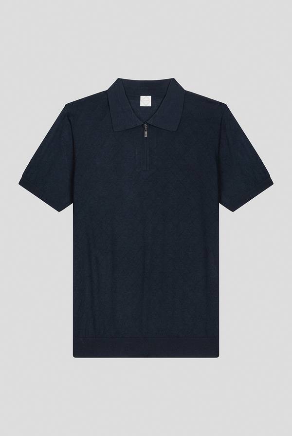 Pull Pal Zileri Polo jacquard con monogramma pz