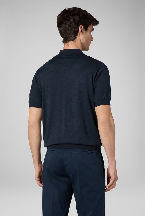 Pull Pal Zileri Polo jacquard con monogramma pz Vendita