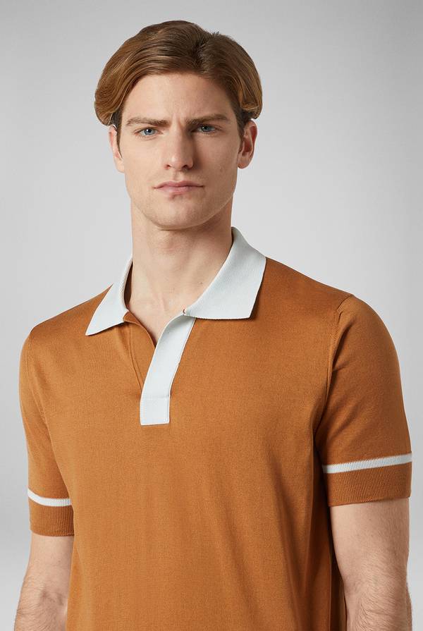 Pull Pal Zileri Polo in maglia con dettagli a contrasto Promozione