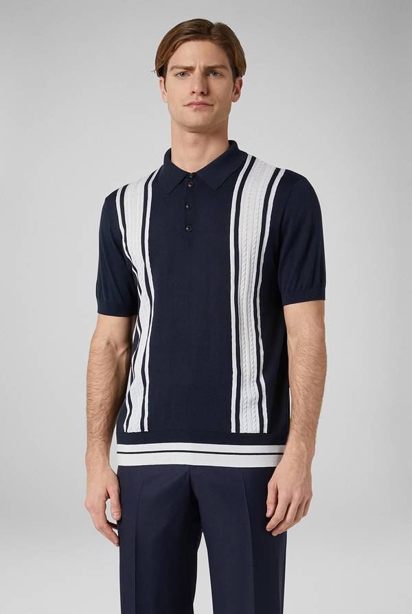 Pull Pal Zileri Polo con bande a contrasto Pezzi Unici