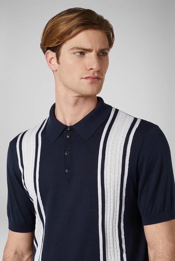 Pull Pal Zileri Polo con bande a contrasto Pezzi Unici