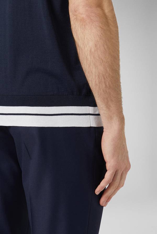 Pull Pal Zileri Polo con bande a contrasto Pezzi Unici