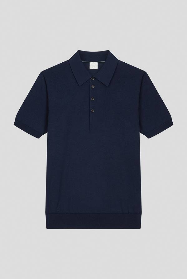Pull Pal Zileri Polo in maglia di seta e cotone