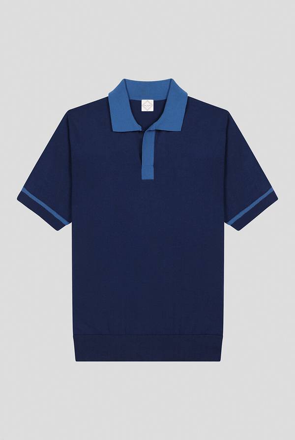 Pull Pal Zileri Polo in maglia con dettagli a contrasto
