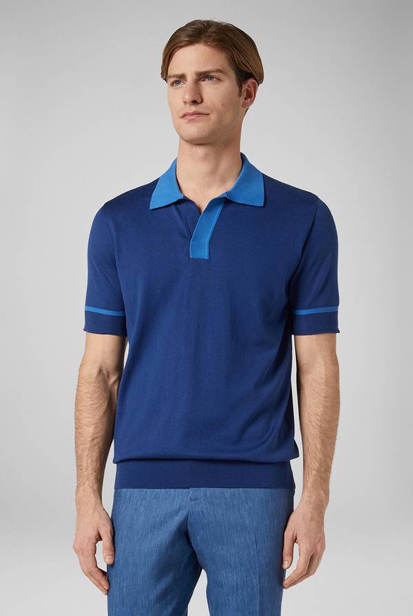 Pull Pal Zileri Polo in maglia con dettagli a contrasto Consegna Veloce
