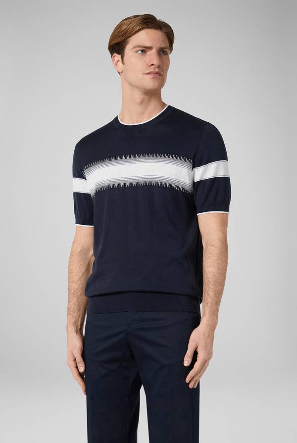 Pull Pal Zileri Maglia girocollo in seta e cotone Convenienza